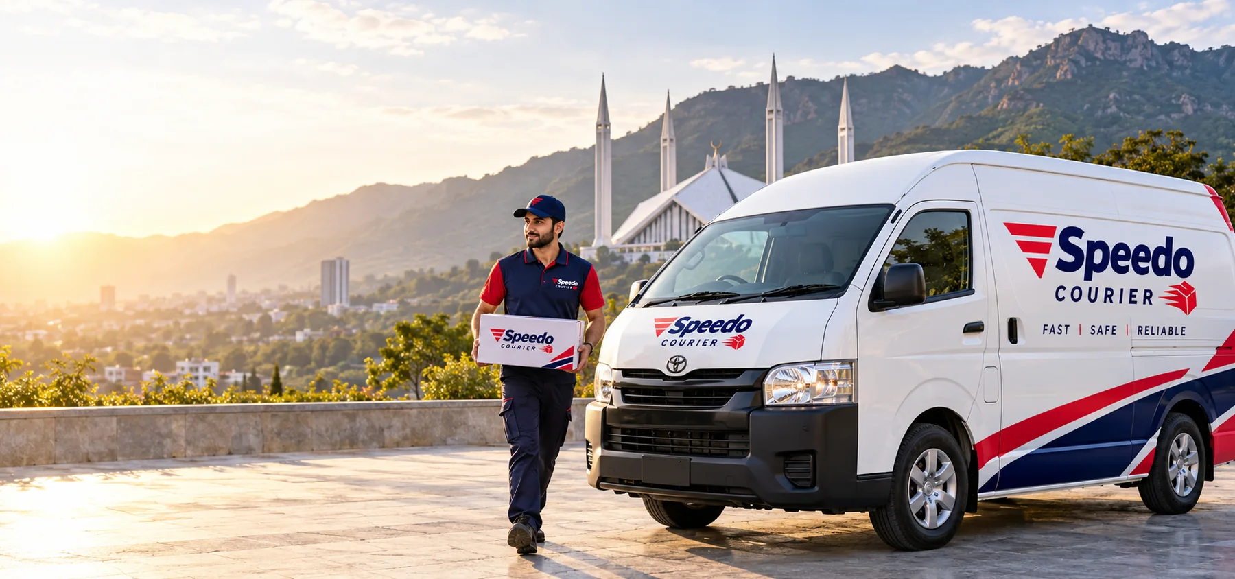 Speedo Courier delivery van in Islamabad